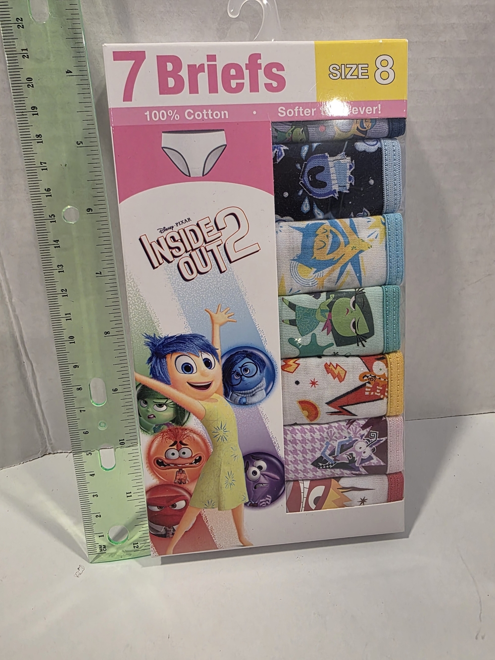 Inside Out 2 Girls' 100% Cotton Briefs - Multicolor Pack (Size 8) New-7 pair